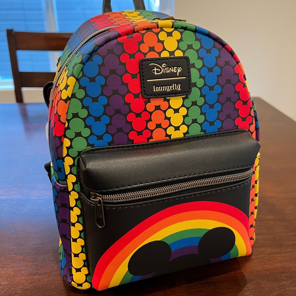 Loungefly Mickey Mouse Pride Rainbow Collection Mini Backpack 🌈